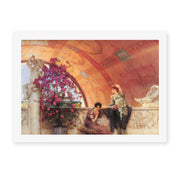 Sir Lawrence Alma-Tadema's 'Unconscious Rivals' painting reproduced as a rolled canvas print