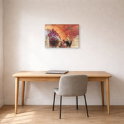 Gallery-wrapped canvas print of Sir Lawrence Alma-Tadema's Unconscious Rivals displayed on a wall in a office