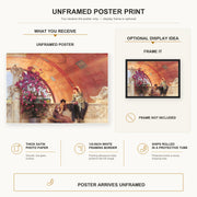 Sir Lawrence Alma-Tadema - Unconscious Rivals poster print size comparison and framing display infographic