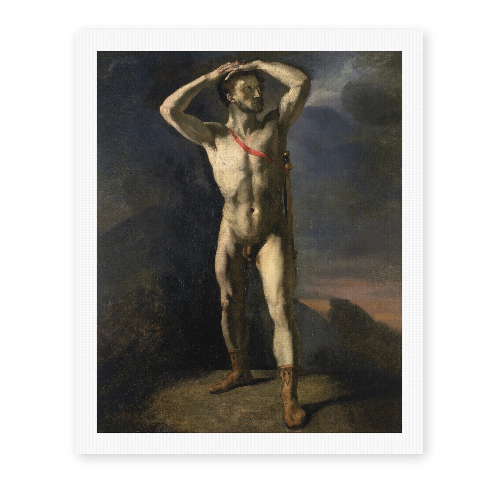 Theodore Gericault - Academia Masculina - Male Academy - Theodore Gericault Academia Masculina Male Academy canvas print hero