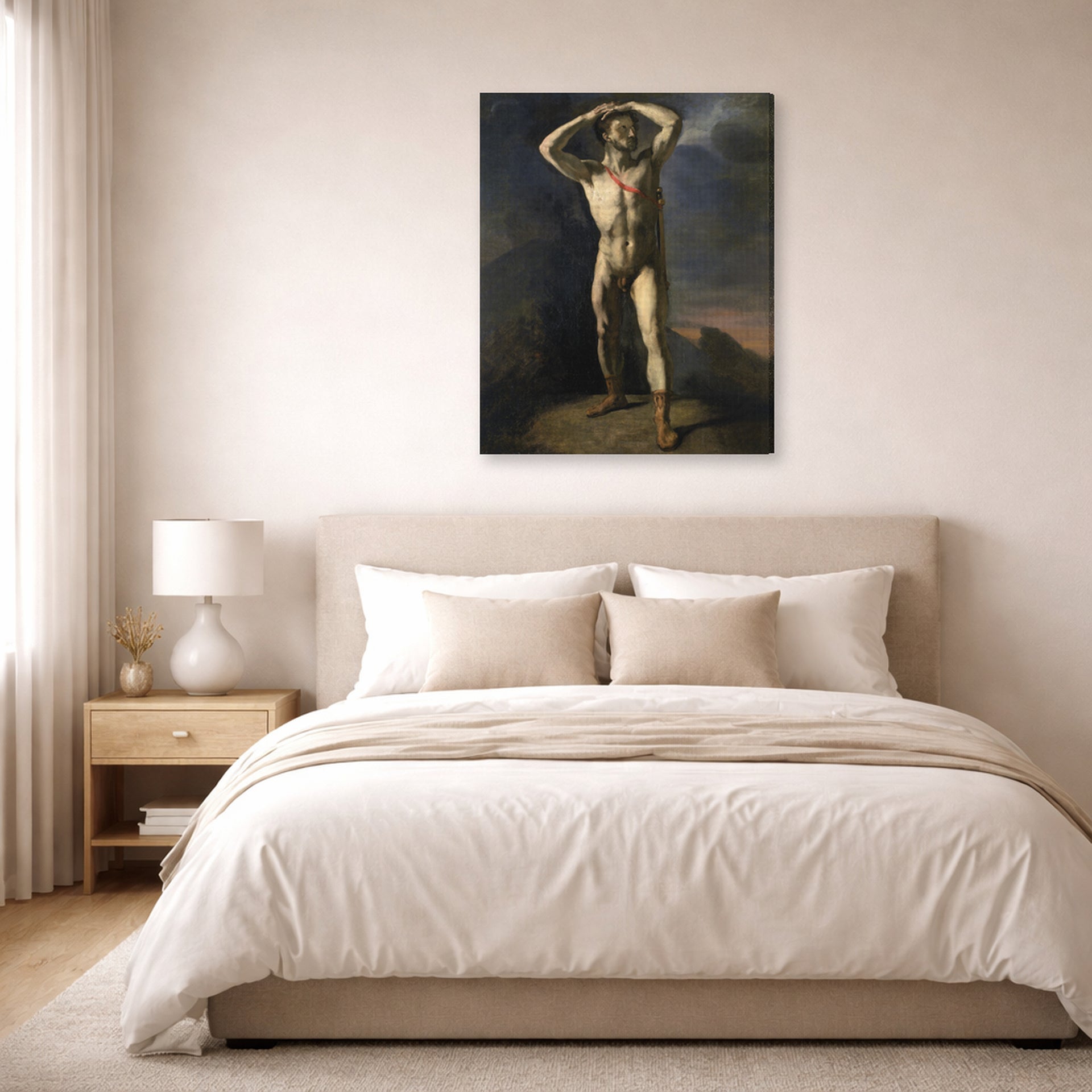 Theodore Gericault - Academia Masculina - Male Academy - Theodore Gericault Academia Masculina Male Academy gallery wrap lifestyle bedroom