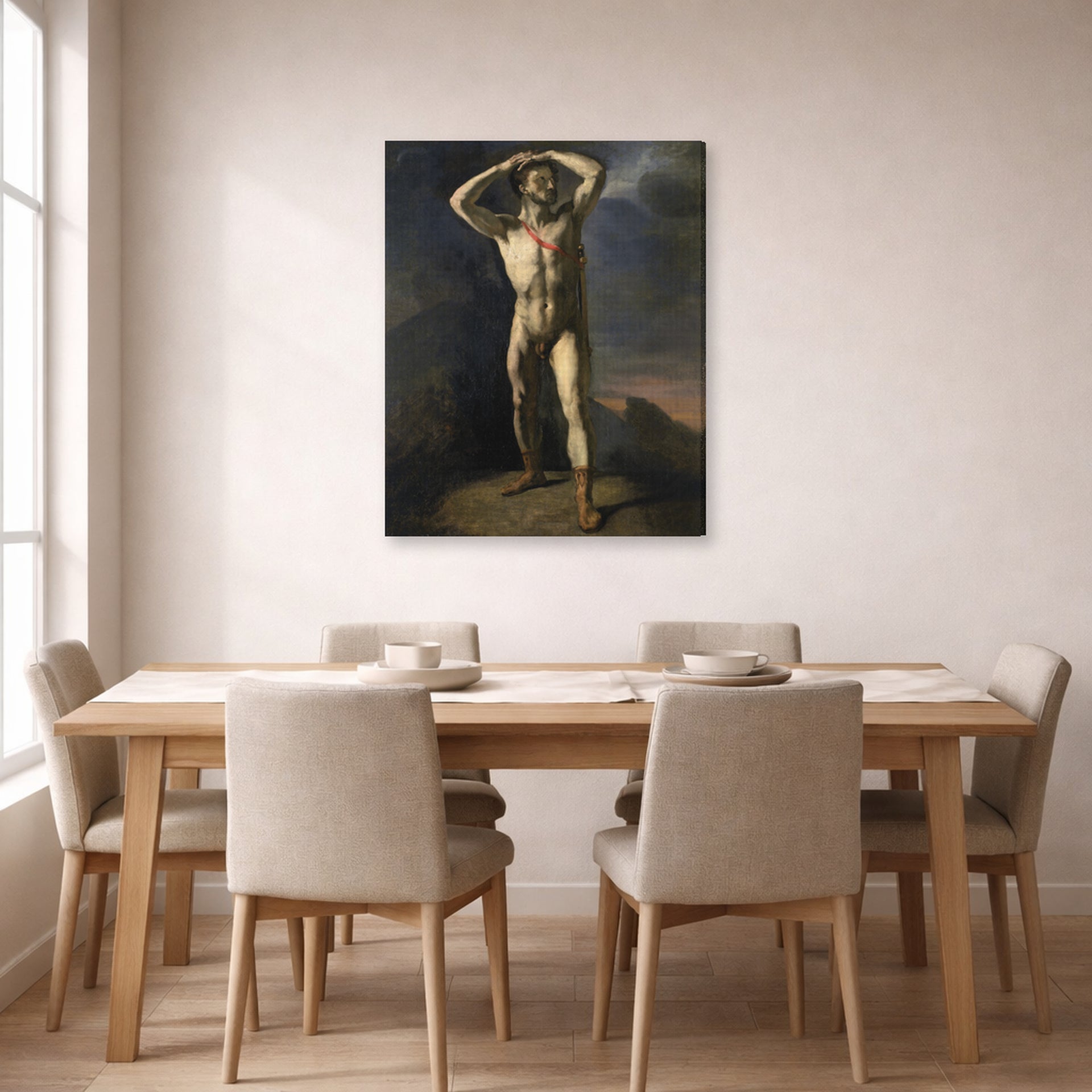 Theodore Gericault - Academia Masculina - Male Academy - Theodore Gericault Academia Masculina Male Academy gallery wrap lifestyle dining
