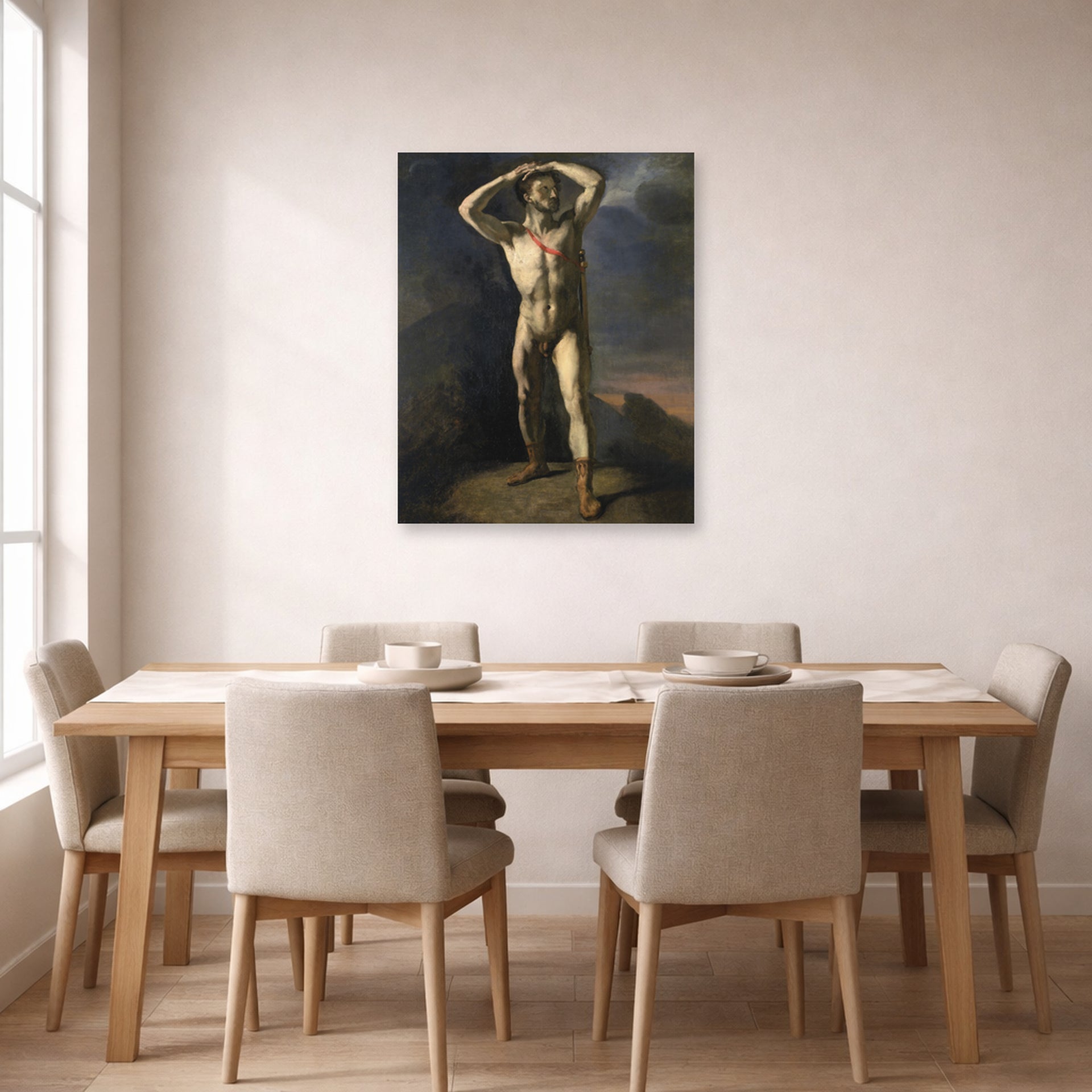 Theodore Gericault - Academia Masculina - Male Academy - Theodore Gericault Academia Masculina Male Academy poster print lifestyle dining unframed