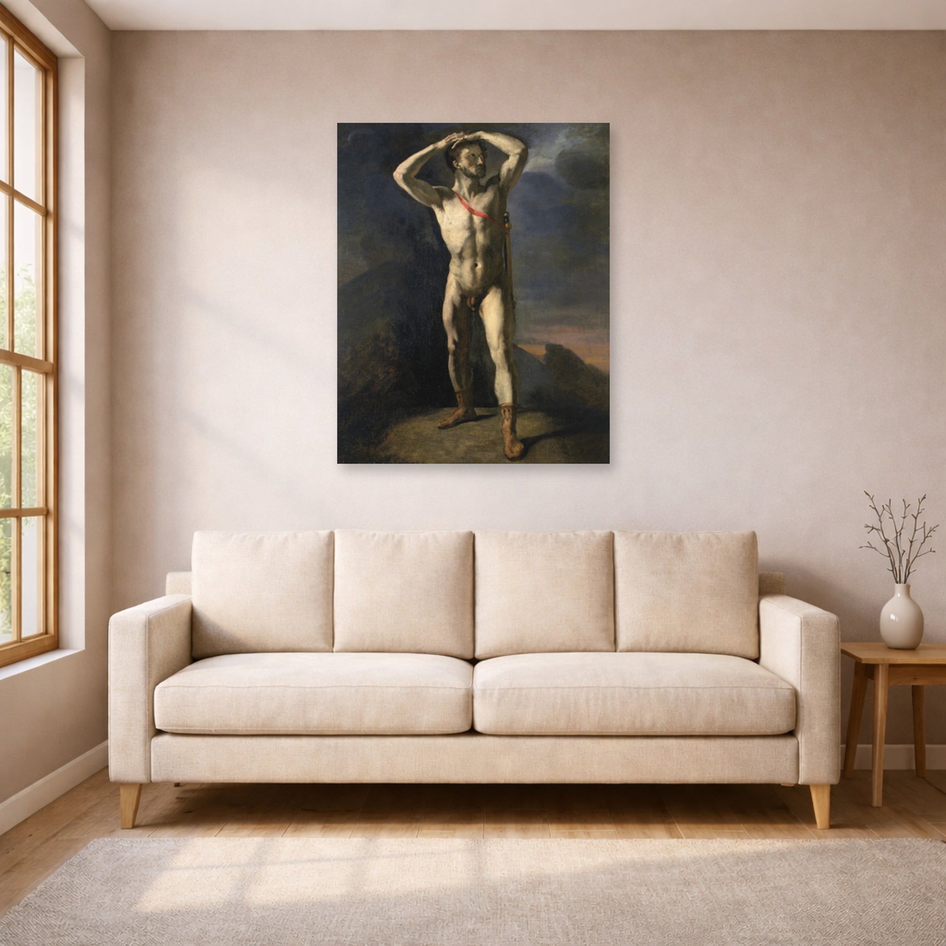 Theodore Gericault - Academia Masculina - Male Academy - Theodore Gericault Academia Masculina Male Academy poster print lifestyle living room 1 unframed