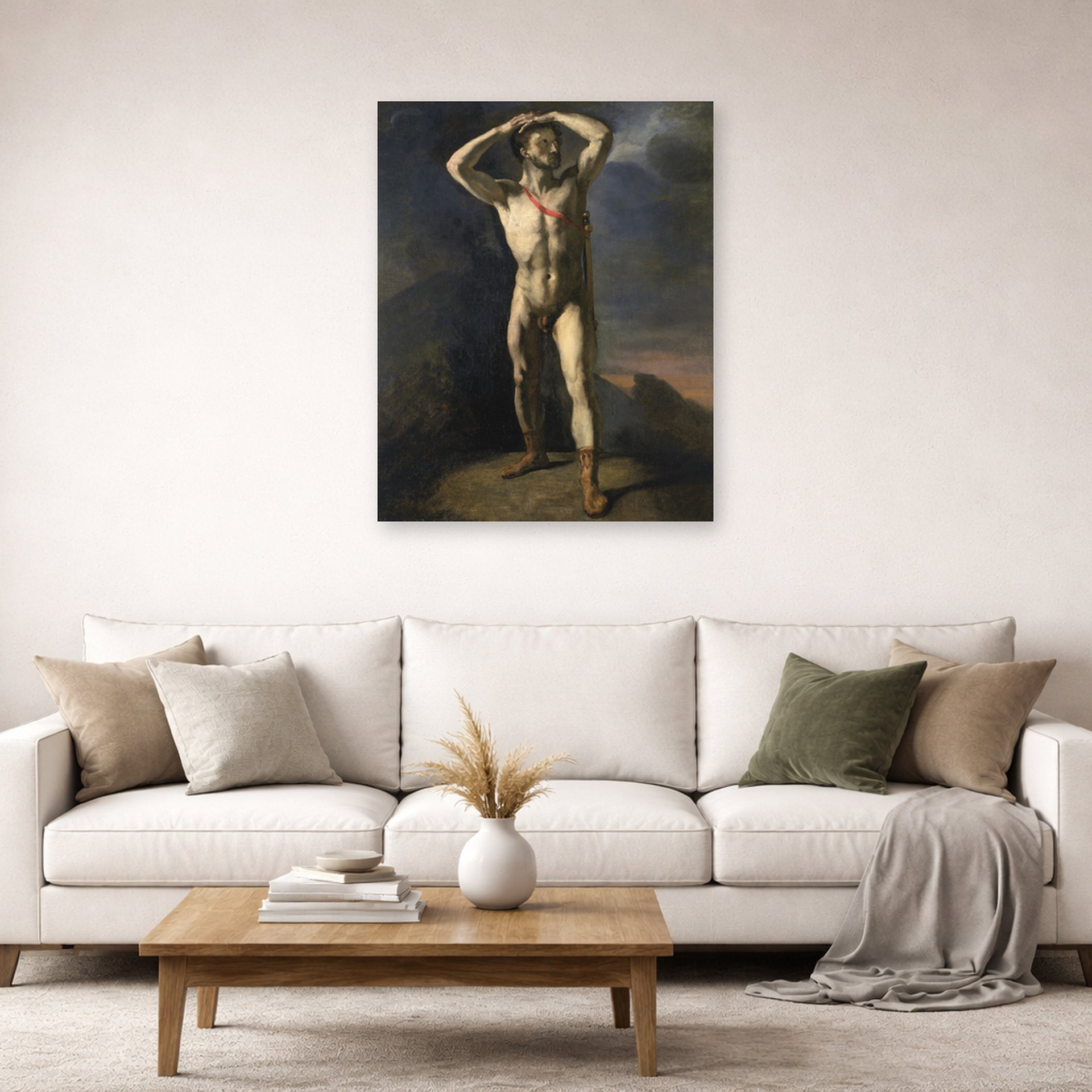 Theodore Gericault - Academia Masculina - Male Academy - Theodore Gericault Academia Masculina Male Academy poster print lifestyle living room 2 unframed