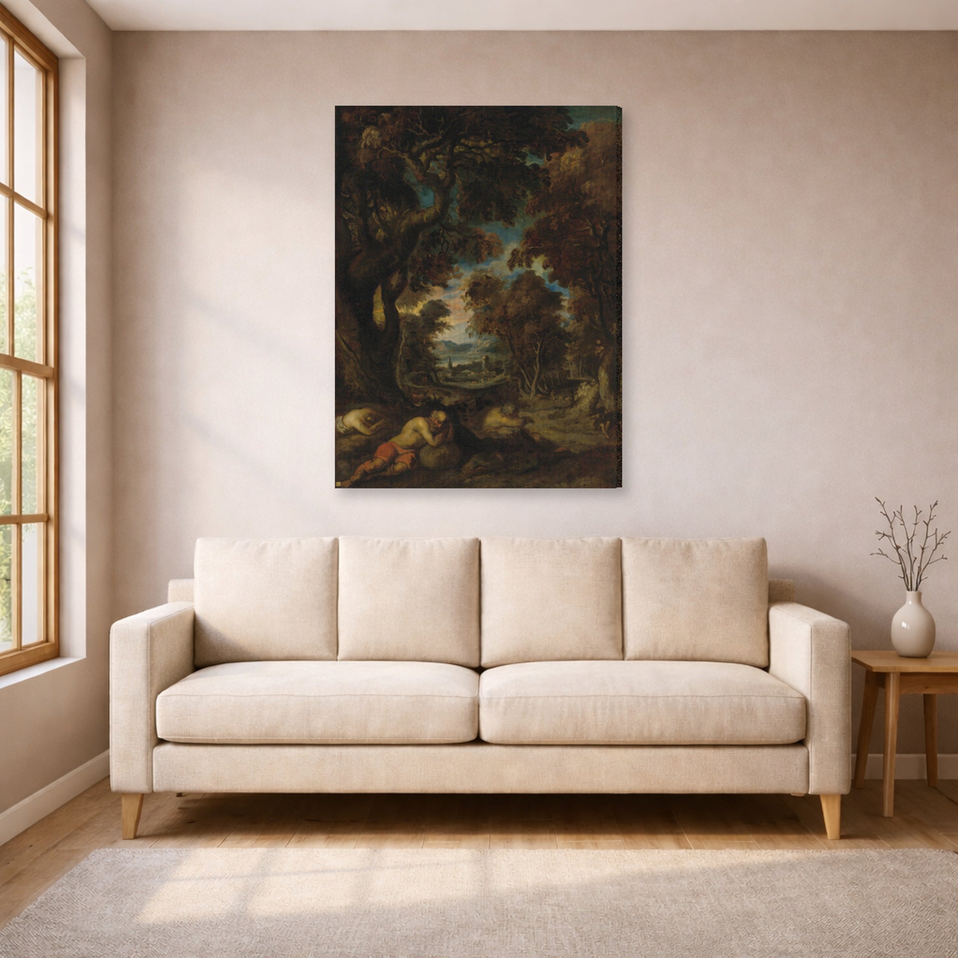 Theodore Gericault - Le Sommeil Des Paysans - gallery wrap lifestyle living room 1