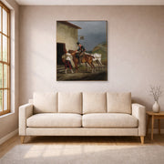 Theodore Gericault - The White Horse Tavern - gallery wrap lifestyle living room 1