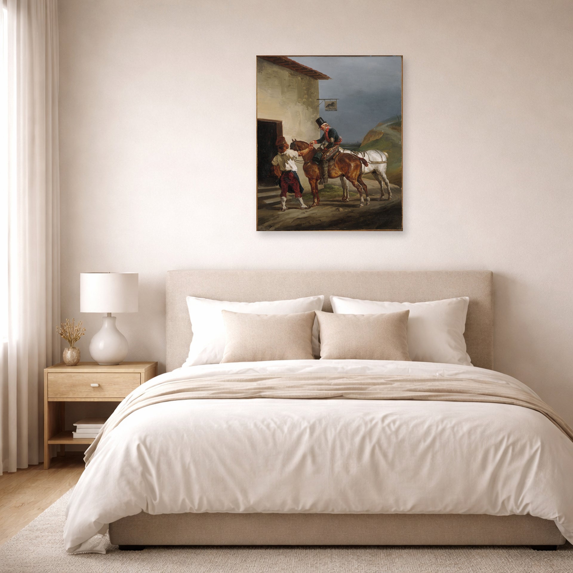Theodore Gericault - The White Horse Tavern - poster print lifestyle bedroom unframed