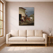 Theodore Gericault - The White Horse Tavern - poster print lifestyle living room 1 unframed