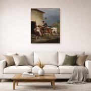 Theodore Gericault - The White Horse Tavern - poster print lifestyle living room 2 unframed