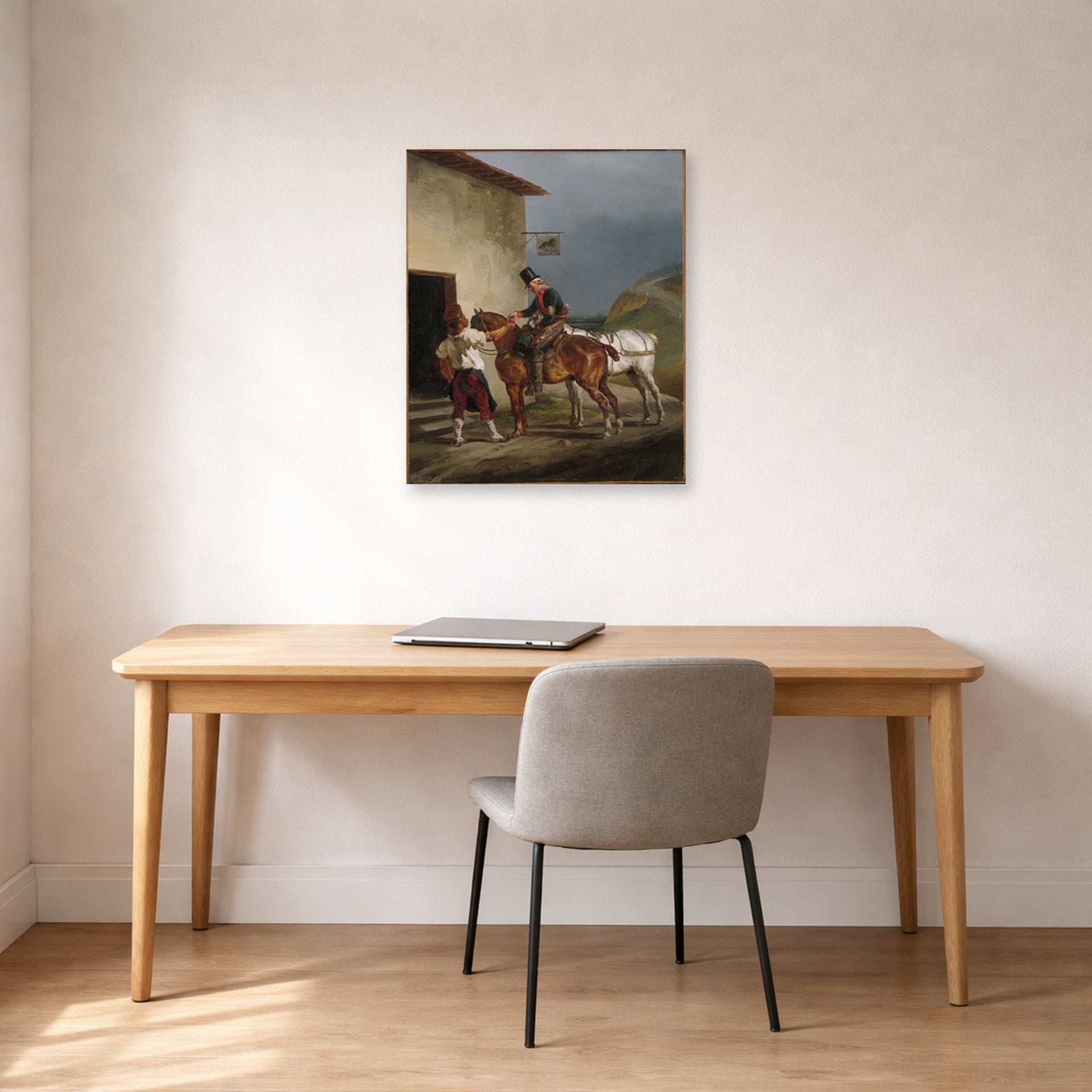 Theodore Gericault - The White Horse Tavern - poster print lifestyle office unframed