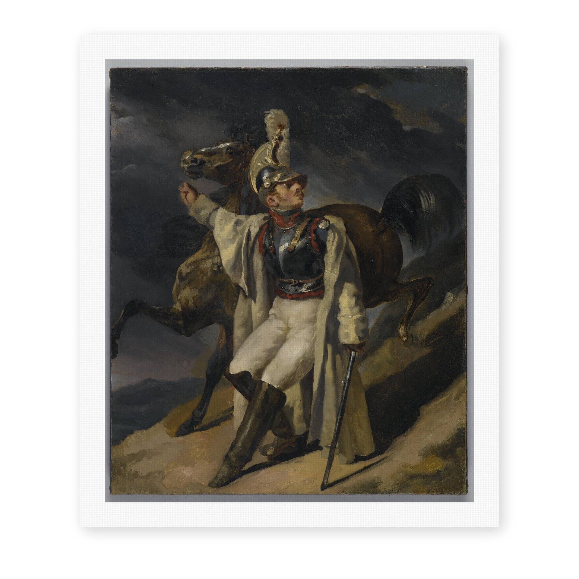 Theodore Gericault - The Wounded Cuirassier - canvas print hero