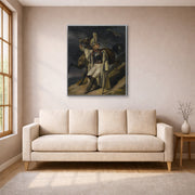 Theodore Gericault - The Wounded Cuirassier - gallery wrap lifestyle living room 1