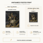 Theodore Gericault - The Wounded Cuirassier - poster print combined product and display infographic