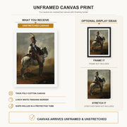 Theodore Gericault - Trumpeter of the Hussars - canvas print combined product and display infographic frame and bars not included