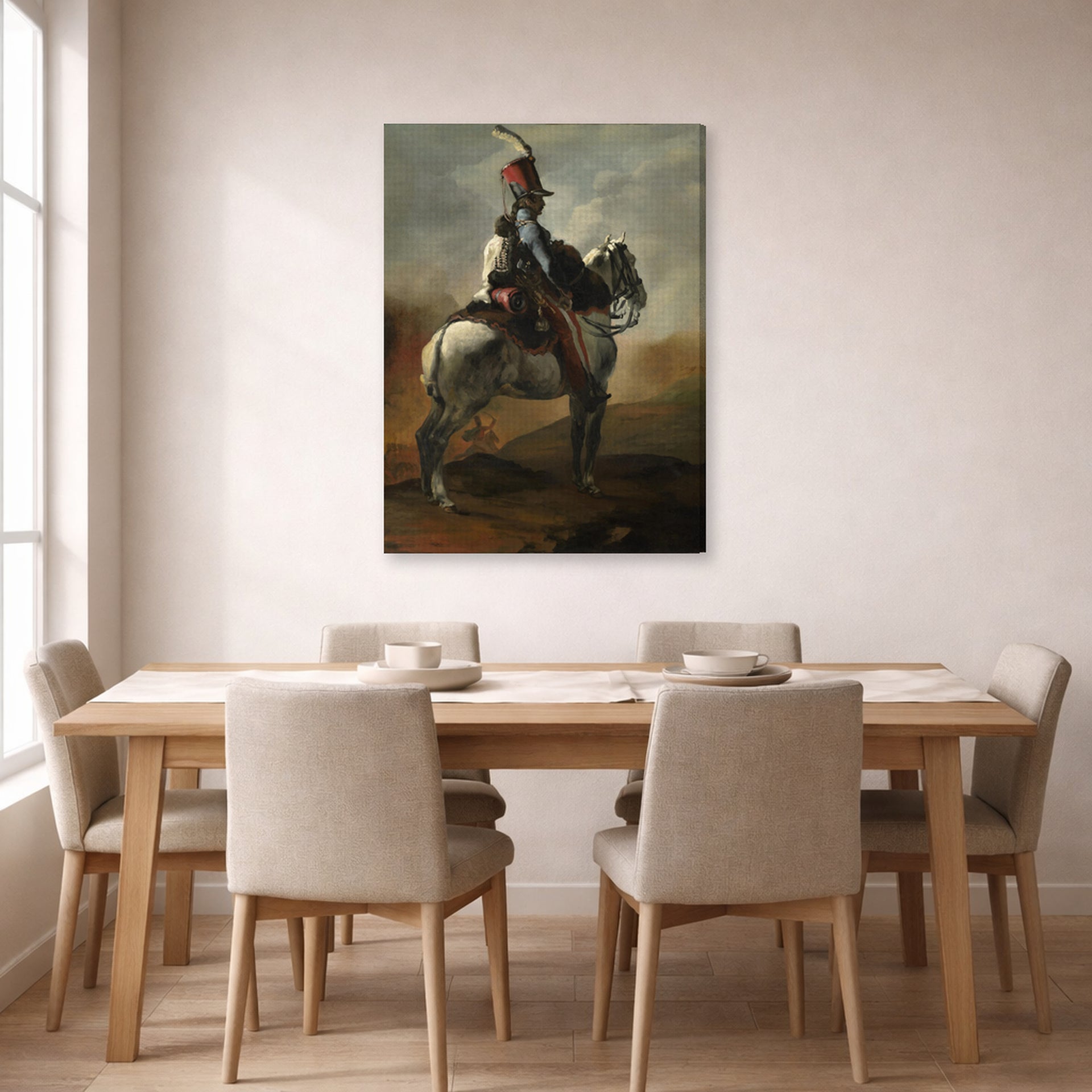 Theodore Gericault - Trumpeter of the Hussars - gallery wrap lifestyle dining