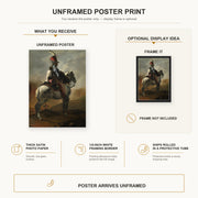 Theodore Gericault - Trumpeter of the Hussars - poster print combined product and display infographic