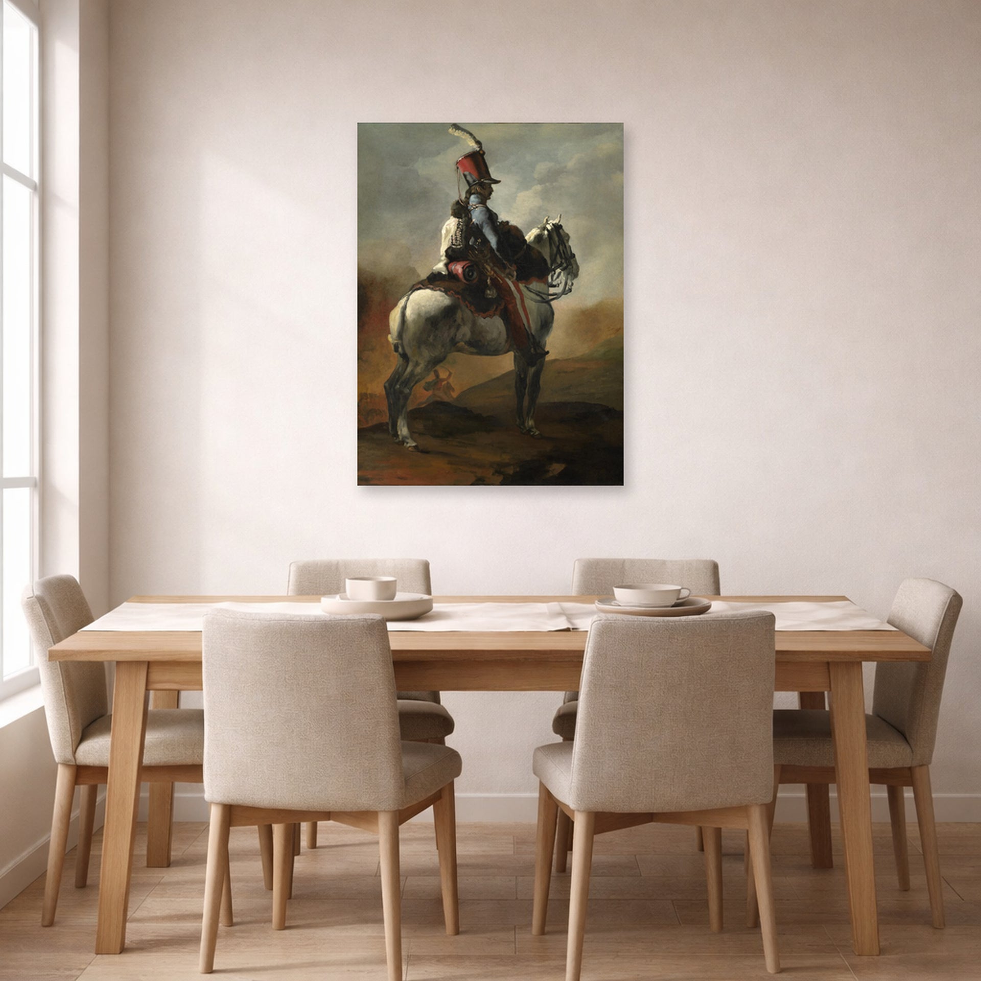 Theodore Gericault - Trumpeter of the Hussars - poster print lifestyle dining unframed
