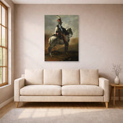 Theodore Gericault - Trumpeter of the Hussars - poster print lifestyle living room 1 unframed