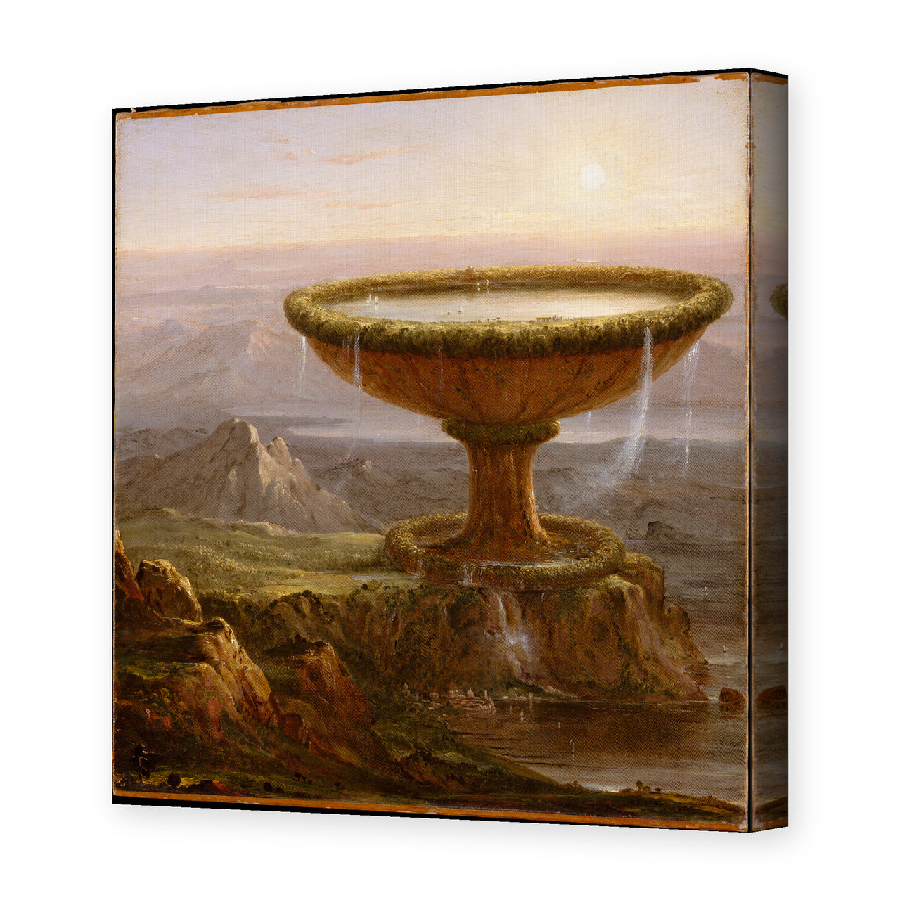Thomas Cole's 'Der Pokal des Riesen' painting reproduced as a gallery-wrapped canvas print