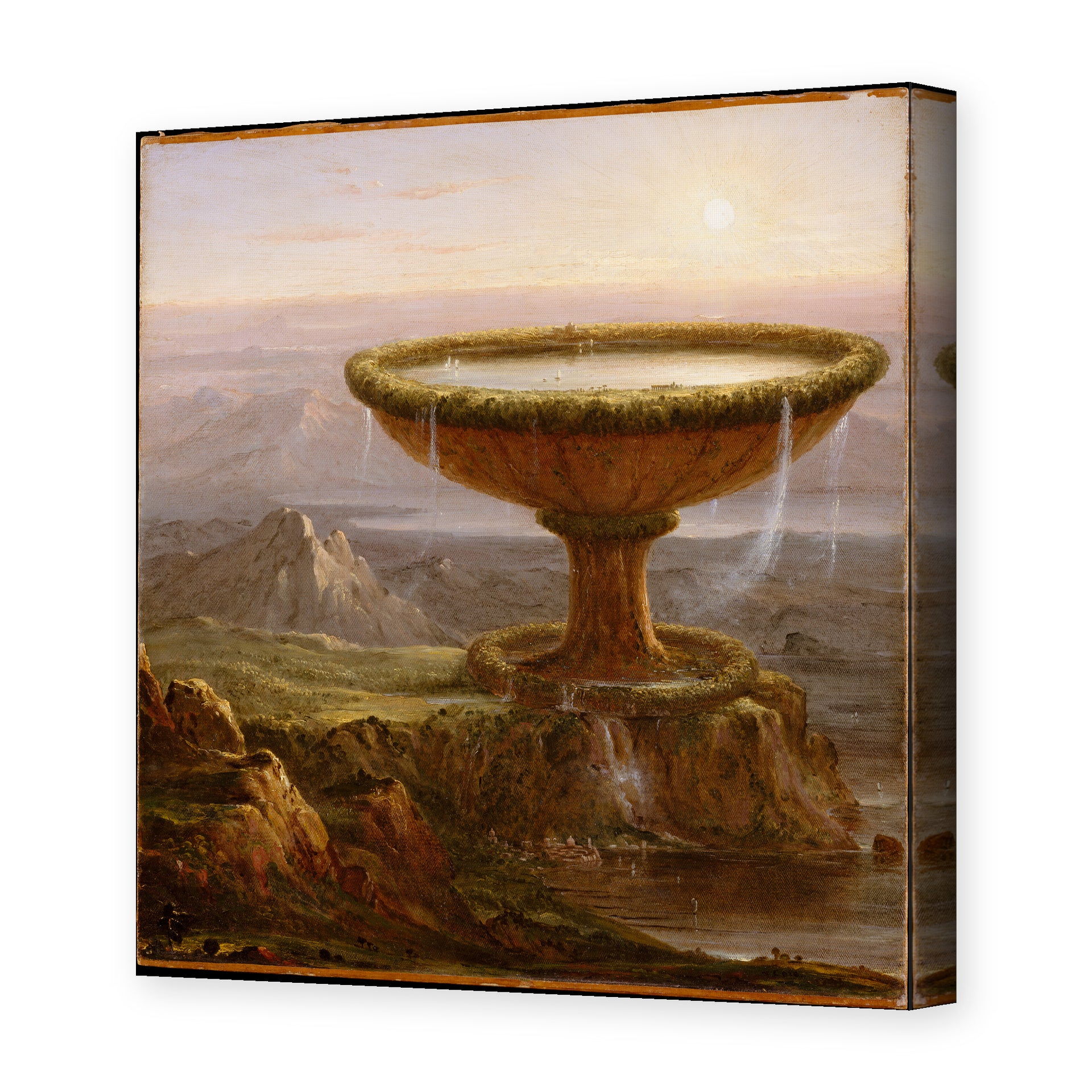 Thomas Cole's 'Der Pokal des Riesen' painting reproduced as a gallery-wrapped canvas print