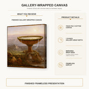 Thomas Cole - Der Pokal des Riesen gallery wrap canvas construction and hanging details infographic