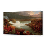 Thomas Cole's 'Distant View of Niagara Falls' painting reproduced as a gallery-wrapped canvas print