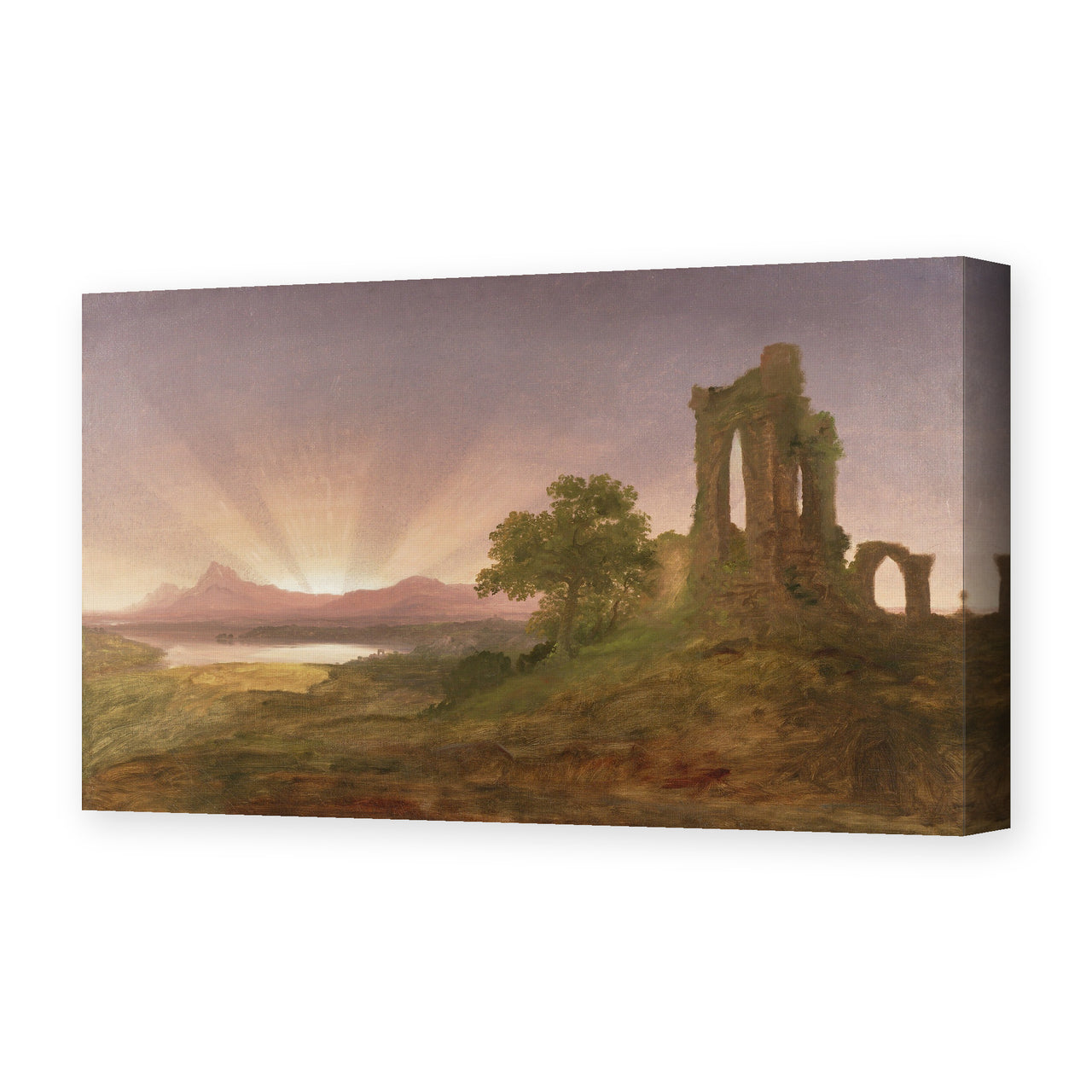 Thomas Cole's 'Gothic Ruins' painting reproduced as a gallery-wrapped canvas print