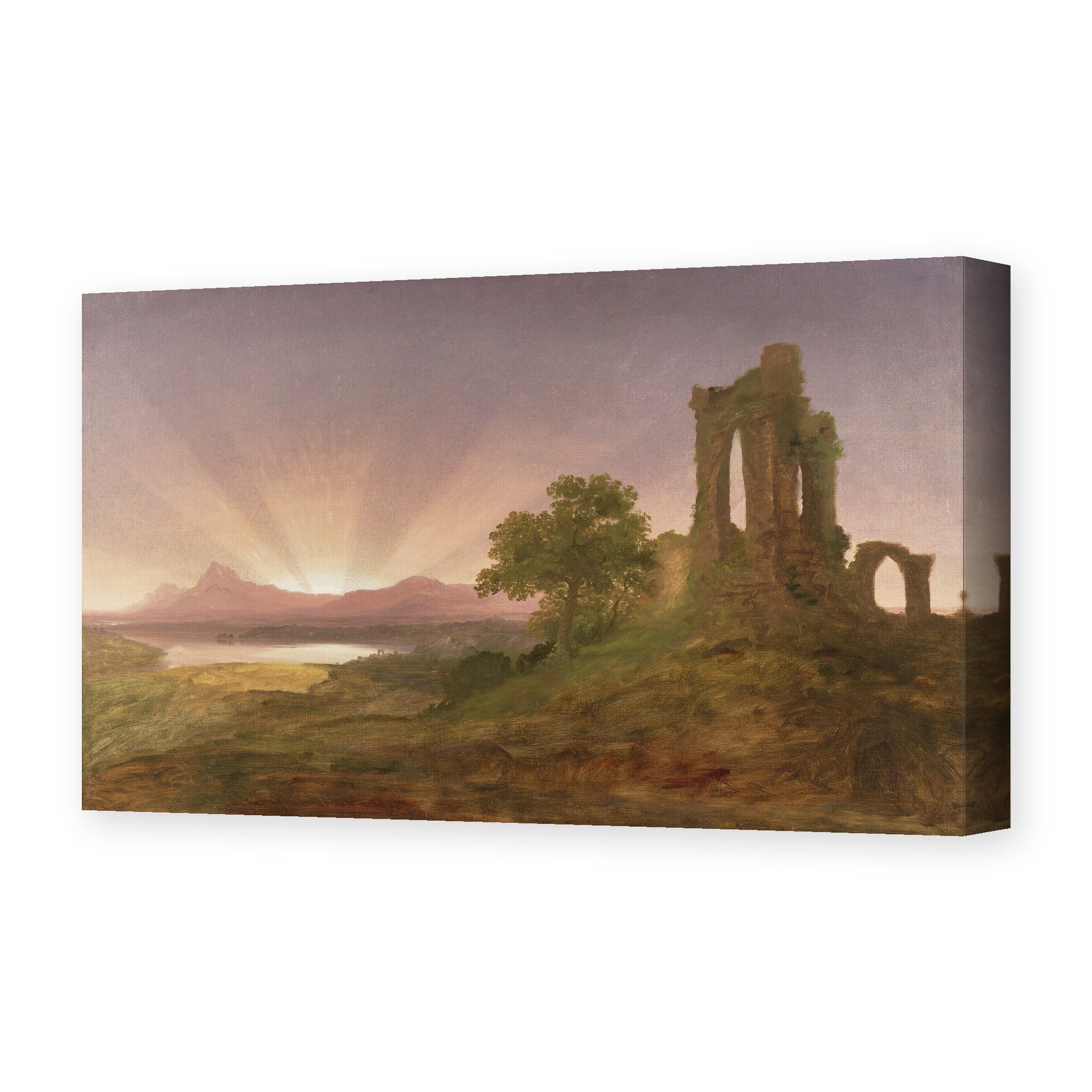 Thomas Cole's 'Gothic Ruins' painting reproduced as a gallery-wrapped canvas print