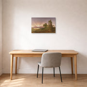 Gallery-wrapped canvas print of Thomas Cole's Gothic Ruins displayed on a wall in a office