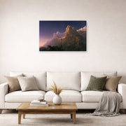 Gallery-wrapped canvas print of Thomas Cole's Prometheus Bound displayed on a wall in a living room