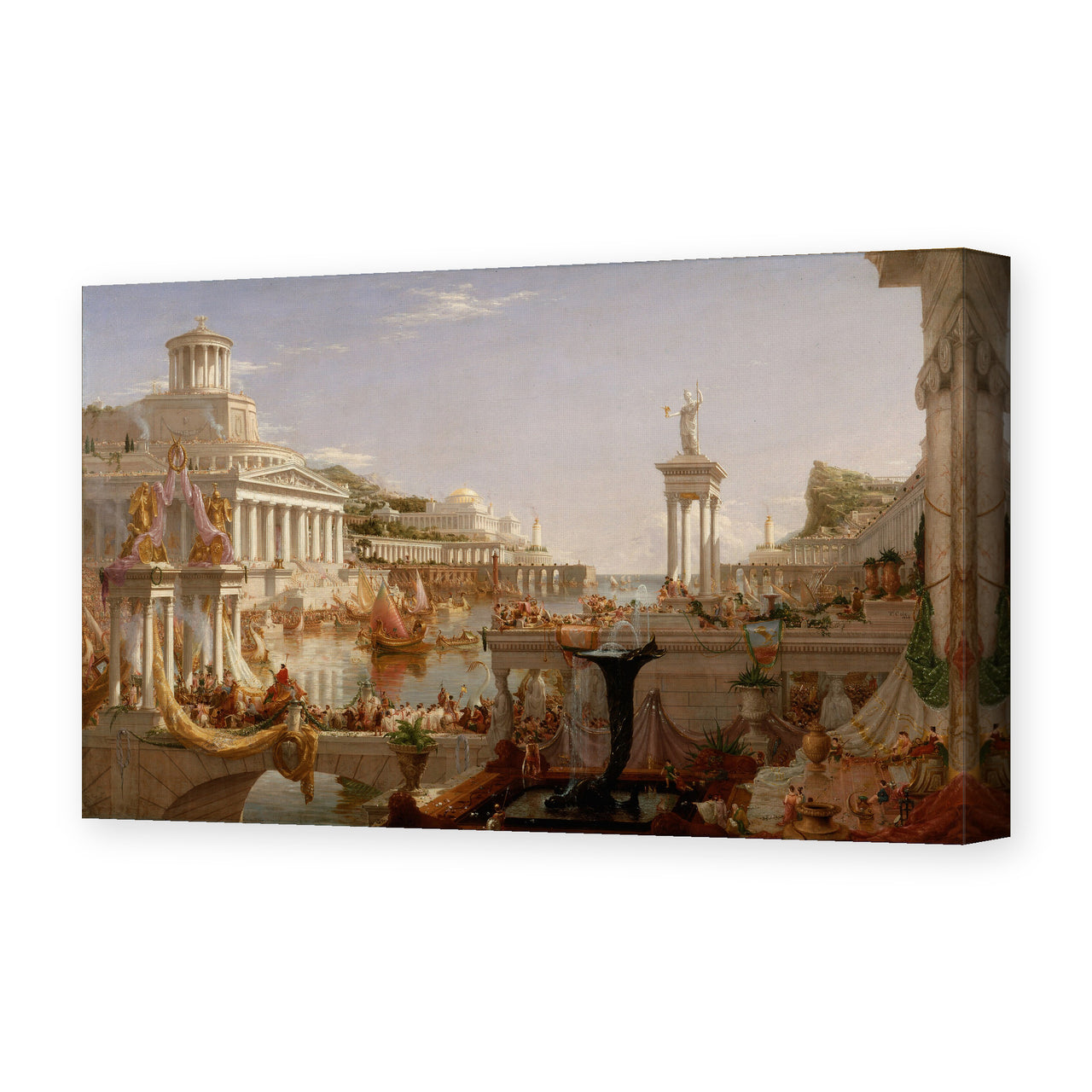 Thomas Cole's 'The Course of Empire Consummation' painting reproduced as a gallery-wrapped canvas print