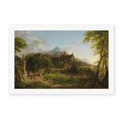 Thomas Cole's 'The Departure' painting reproduced as a rolled canvas print