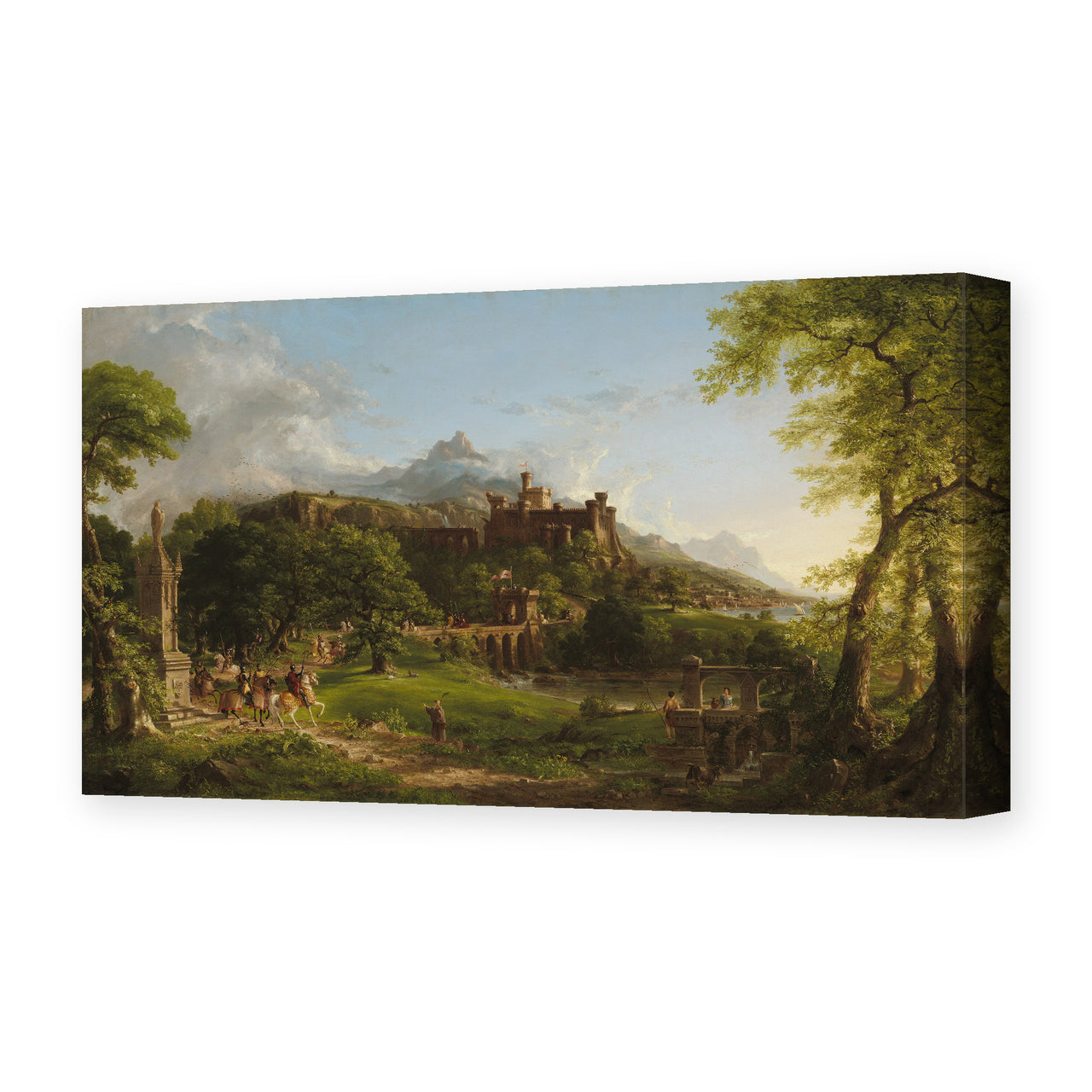 Thomas Cole's 'The Departure' painting reproduced as a gallery-wrapped canvas print