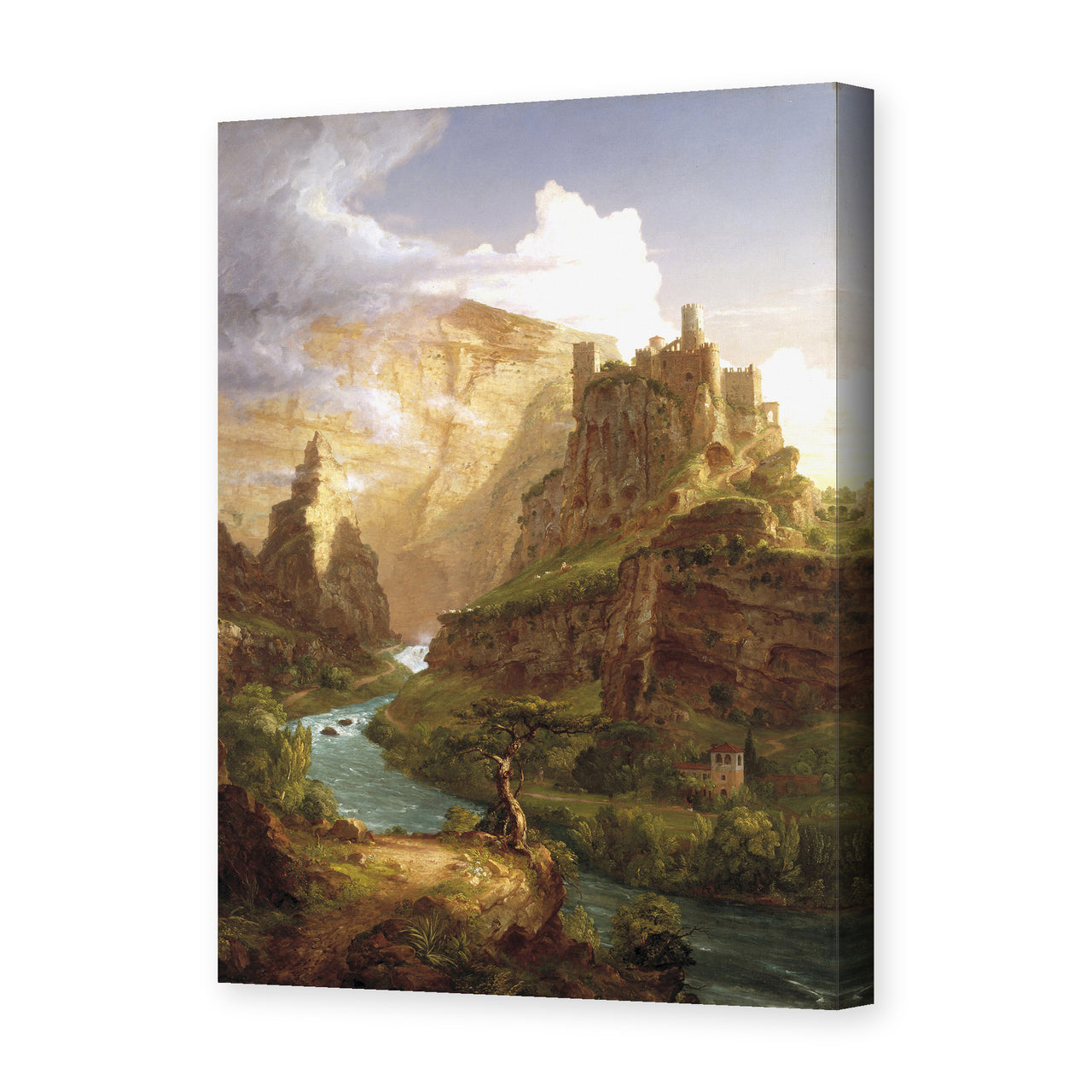 Thomas Cole's 'The Fountain of Vaucluse' painting reproduced as a gallery-wrapped canvas print