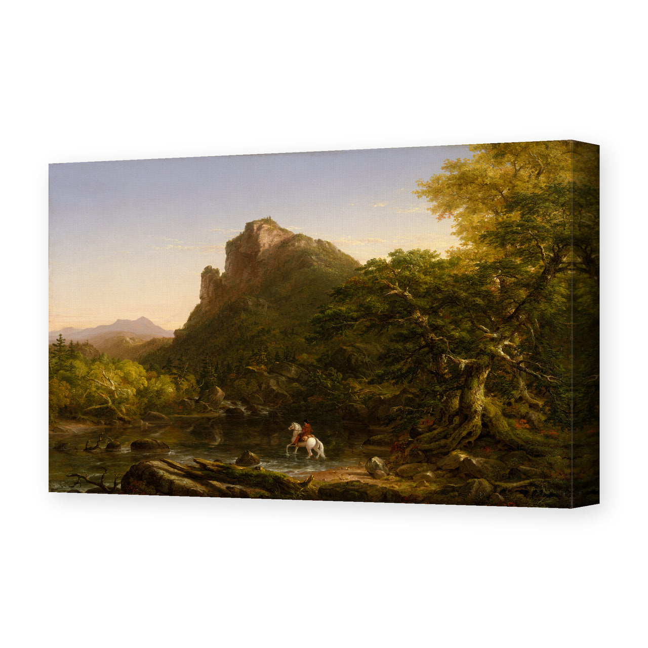Thomas Cole's 'The Mountain Ford' painting reproduced as a gallery-wrapped canvas print