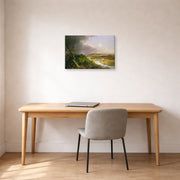 Gallery-wrapped canvas print of Thomas Cole's The Oxbow (The Connecticut River near Northampton 1836) displayed on a wall in a office