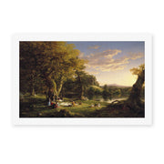 Thomas Cole's 'The Picnic' painting reproduced as a rolled canvas print