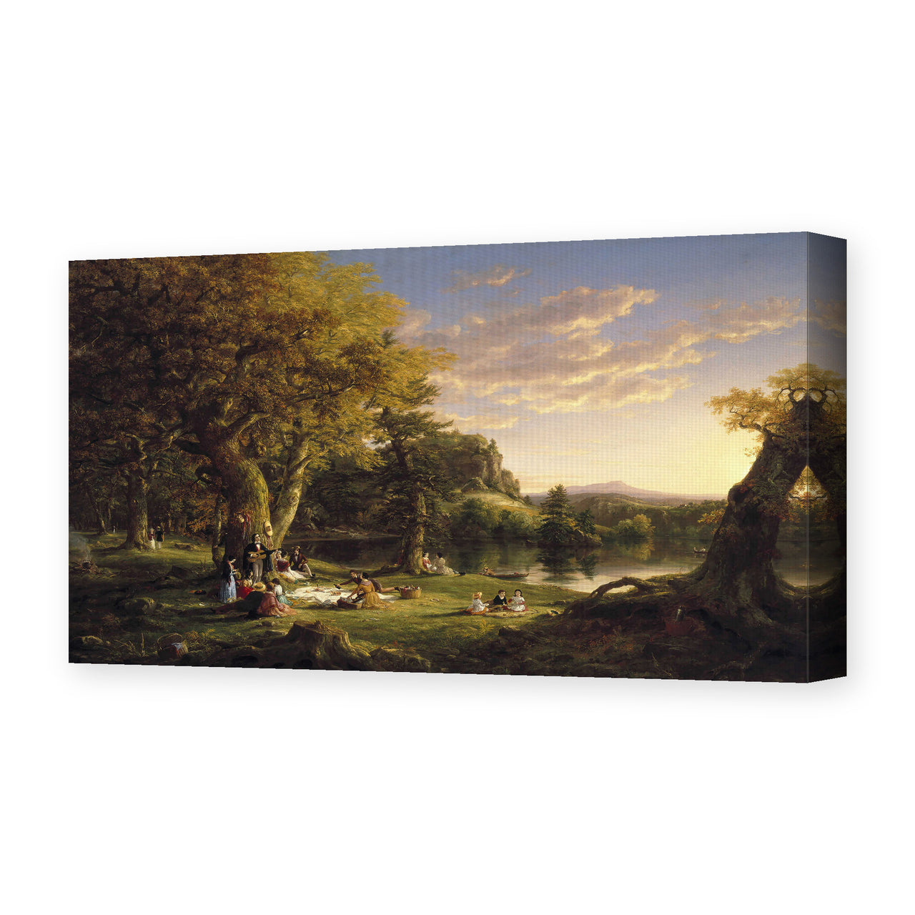 Thomas Cole's 'The Picnic' painting reproduced as a gallery-wrapped canvas print