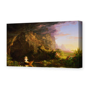 Thomas Cole's 'The Voyage of Life (Childhood)' painting reproduced as a gallery-wrapped canvas print