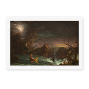 Thomas Cole's 'The Voyage of Life (Manhood)' painting reproduced as a rolled canvas print