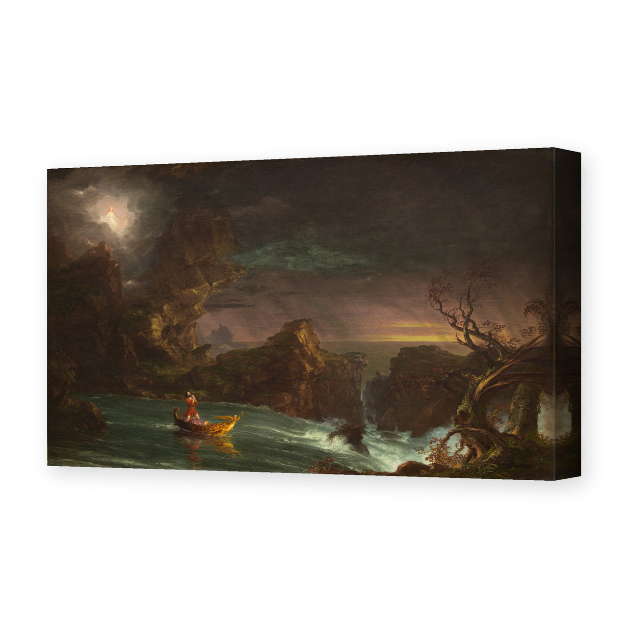 Thomas Cole's 'The Voyage of Life (Manhood)' painting reproduced as a gallery-wrapped canvas print