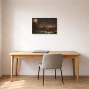 Gallery-wrapped canvas print of Thomas Cole's The Voyage of Life (Manhood) displayed on a wall in a office
