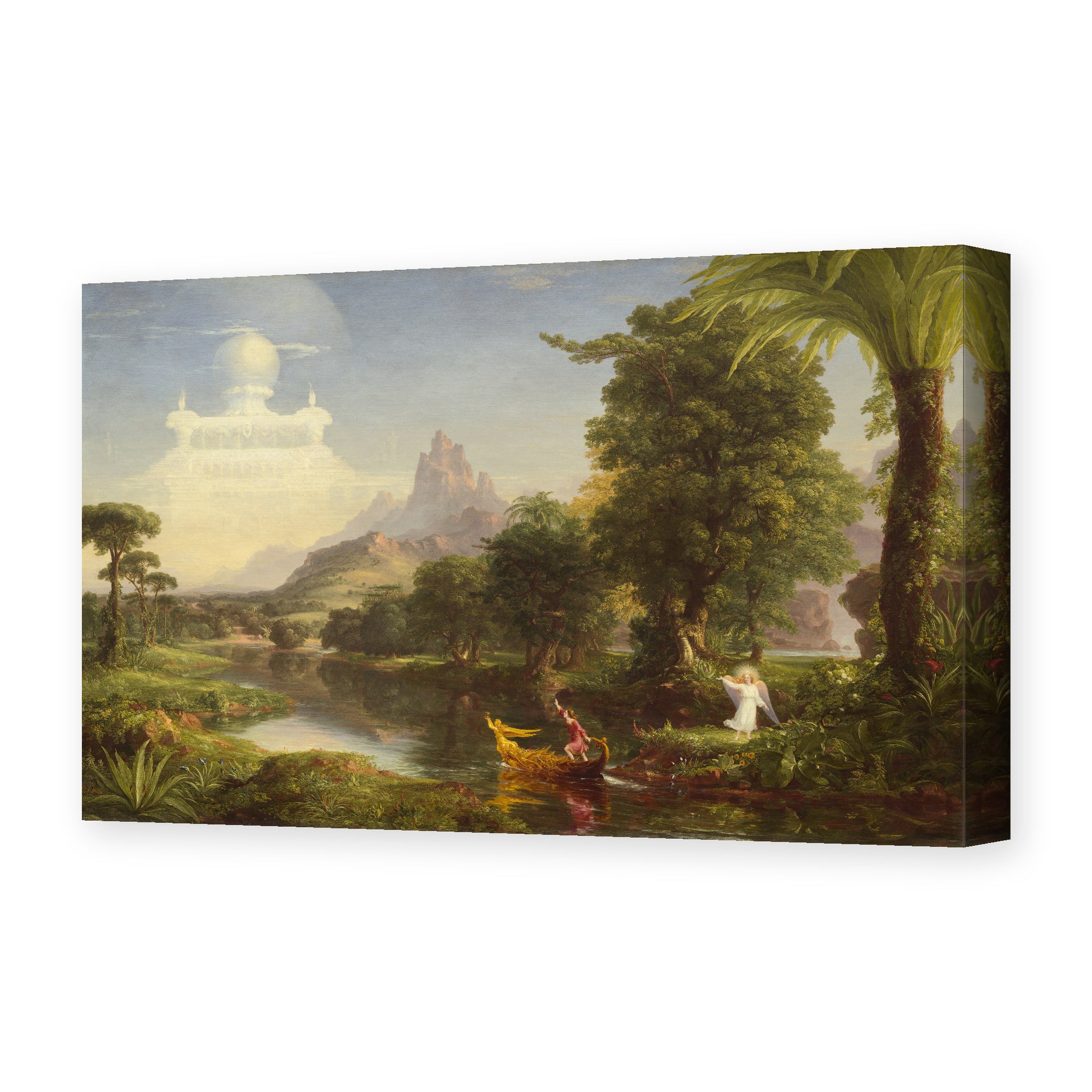 Thomas Cole's 'The Voyage of Life (Youth)' painting reproduced as a gallery-wrapped canvas print