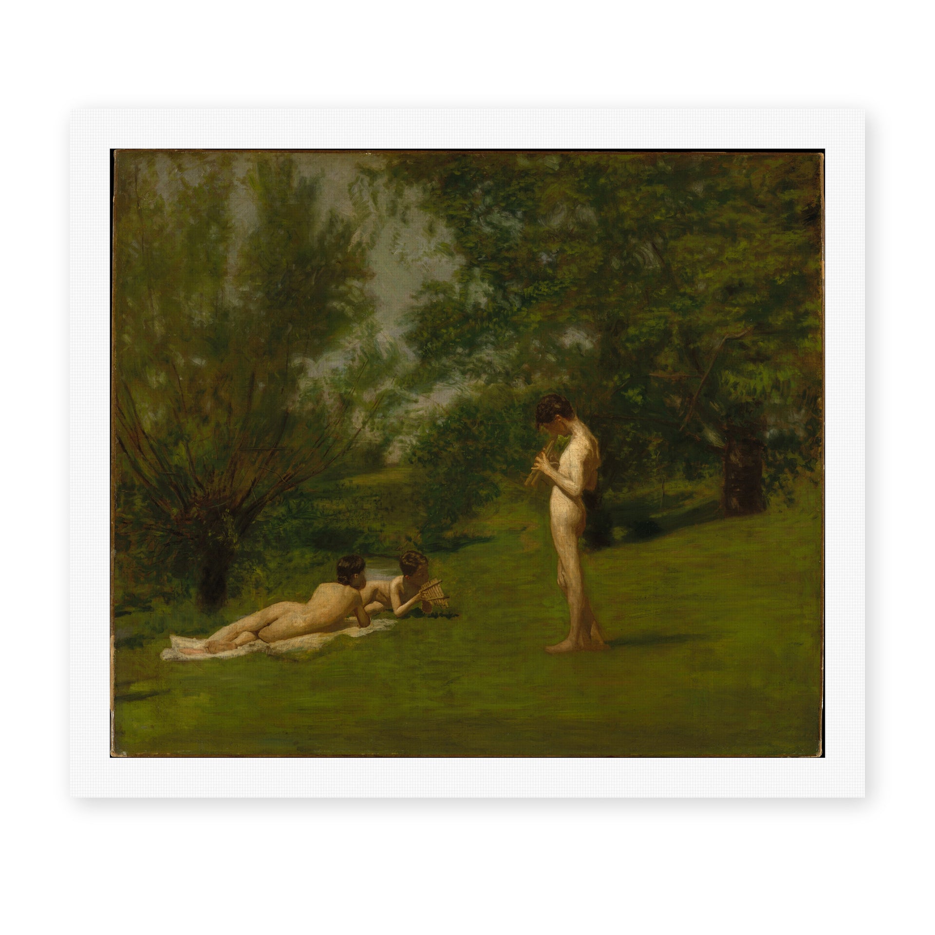 Thomas Eakins's 'Arcadia' painting reproduced as a rolled canvas print