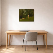 Gallery-wrapped canvas print of Thomas Eakins's Arcadia displayed on a wall in a office