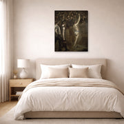 Gallery-wrapped canvas print of Thomas Eakins's Salutat displayed on a wall in a bedroom