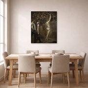 Gallery-wrapped canvas print of Thomas Eakins's Salutat displayed on a wall in a dining room