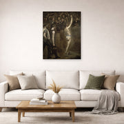 Unframed poster print of Thomas Eakins's Salutat displayed on a wall in a living room
