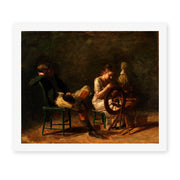 Thomas Eakins's 'The Courtship' painting reproduced as a rolled canvas print
